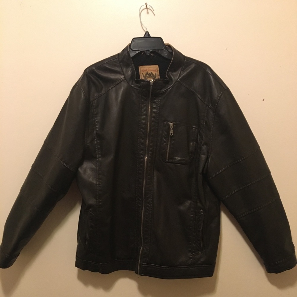 Vegan Leather Dark Brown Moto Jacket